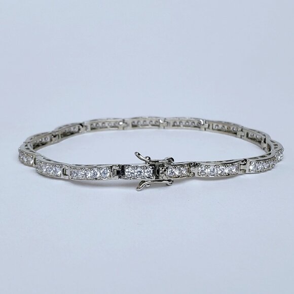 Solid Sterling Silver Womens 2ct Diamond Tennis Bracelet Ladies 7" 8" Jewelry - Picture 2 of 6
